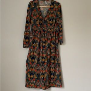 Exhiliration Midi Floral Dress
